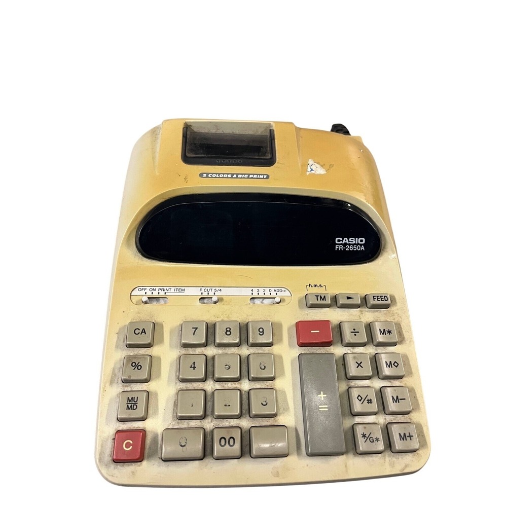 Casio PR420A Electronic Printing Calculator Corded Vintage 90s Adding Machine